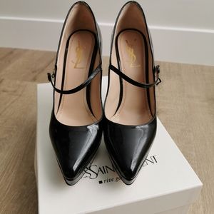 YSL Saint Laurent Mary Jane Platform Pumps